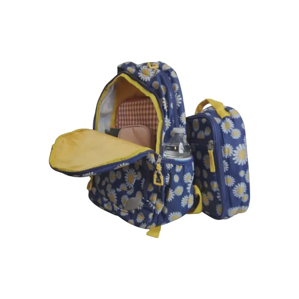 Member’s Mark Navy Daisy Backpack & Lunch Bag Set NWOT Kids Y2K Colorful School